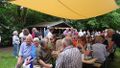Zur Halbzeit gab es eine Pause im Garten