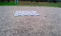 Auf dem Platz wurde ein Spielfeld installiert. - Foto Knappmann, 29.11.2017